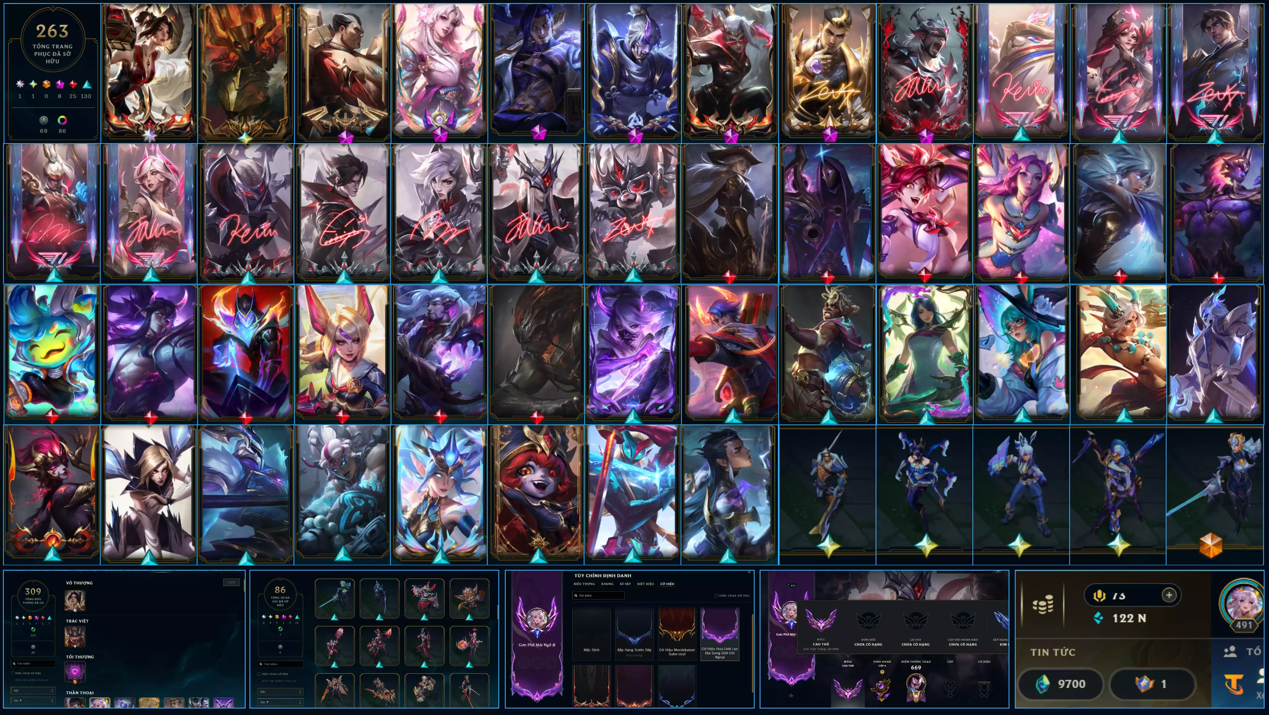 Ảnh Combo Full Tí Nị Gwen - Full Combo Yone HH  5VS5 1 Vô Thượng 1 Trác Việt , Full Skin CKTG T1 Bản Chữ Ký  Thông Tin Đầy Đủ - Hỗ Trợ Góp Acc - Còn Đổi Tên